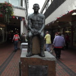 Howard Winstone's statue in Merthyr Tydfil